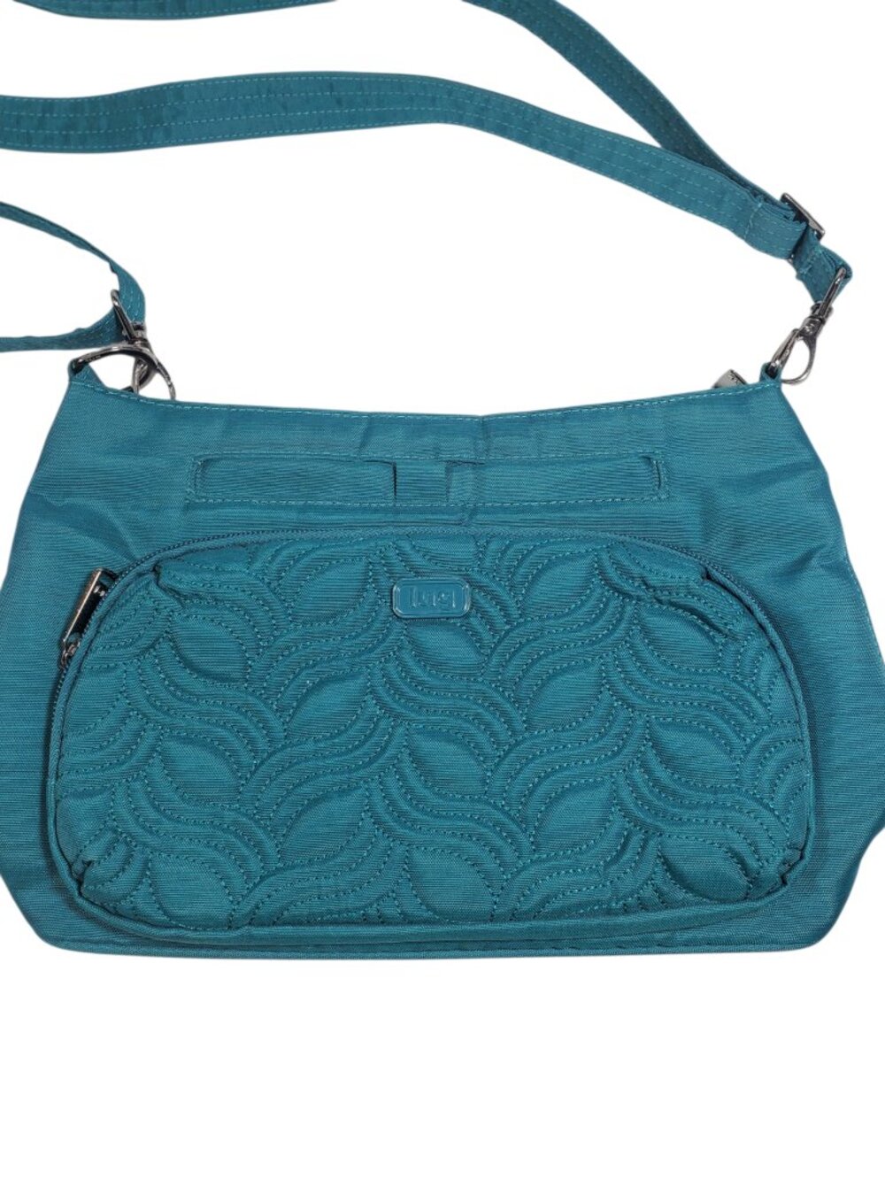 Lug Samba Convertible Crossbody Bag Handbag Purse Brush Teal Green Quilted RFID - Picture 2 of 8